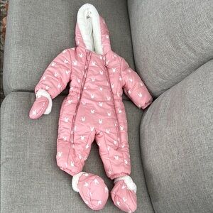 Pink Kids One Piece Snowsuit